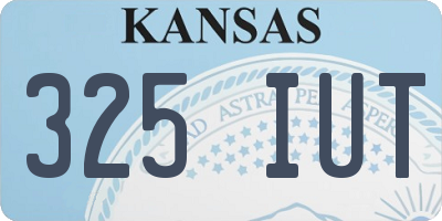 KS license plate 325IUT