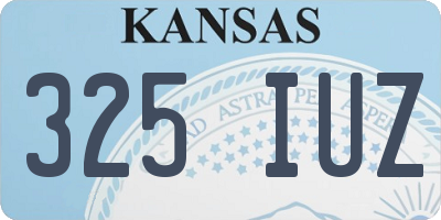 KS license plate 325IUZ