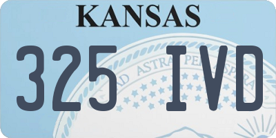 KS license plate 325IVD