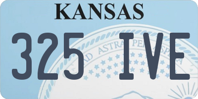 KS license plate 325IVE