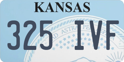 KS license plate 325IVF