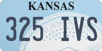 KS license plate 325IVS
