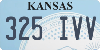 KS license plate 325IVV