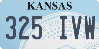 KS license plate 325IVW