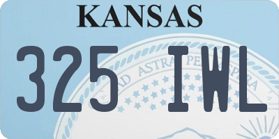 KS license plate 325IWL