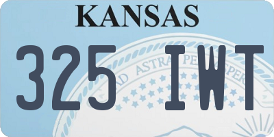 KS license plate 325IWT
