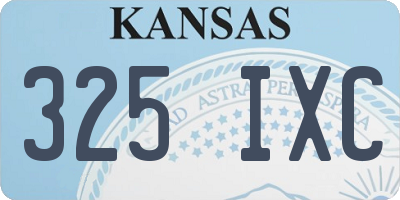 KS license plate 325IXC