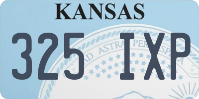 KS license plate 325IXP