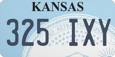 KS license plate 325IXY