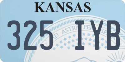 KS license plate 325IYB
