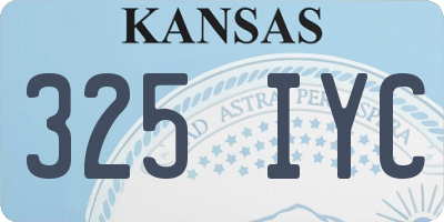 KS license plate 325IYC