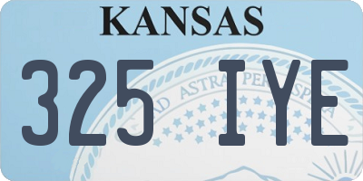 KS license plate 325IYE