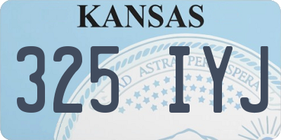 KS license plate 325IYJ
