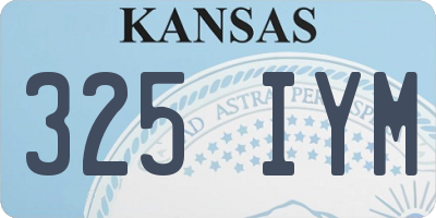 KS license plate 325IYM