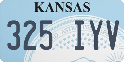 KS license plate 325IYV