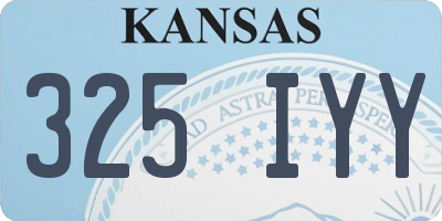 KS license plate 325IYY