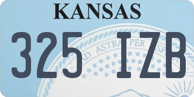 KS license plate 325IZB