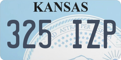 KS license plate 325IZP
