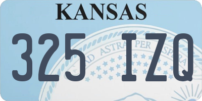 KS license plate 325IZQ