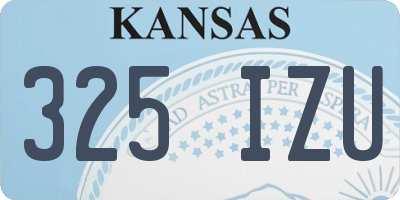 KS license plate 325IZU