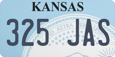 KS license plate 325JAS