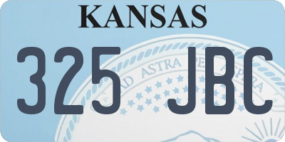KS license plate 325JBC