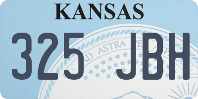 KS license plate 325JBH