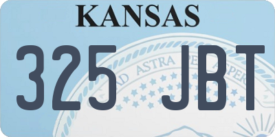 KS license plate 325JBT