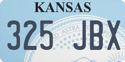 KS license plate 325JBX