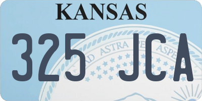 KS license plate 325JCA
