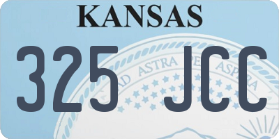KS license plate 325JCC
