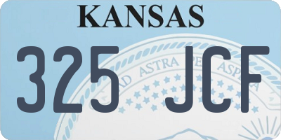 KS license plate 325JCF