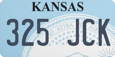 KS license plate 325JCK