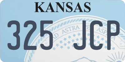 KS license plate 325JCP
