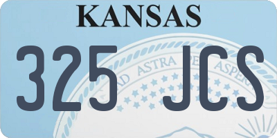 KS license plate 325JCS