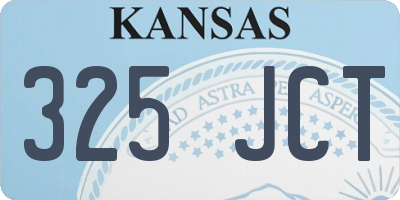 KS license plate 325JCT