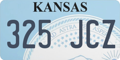 KS license plate 325JCZ
