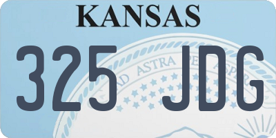 KS license plate 325JDG