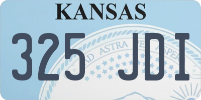 KS license plate 325JDI