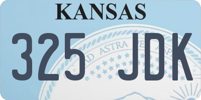 KS license plate 325JDK