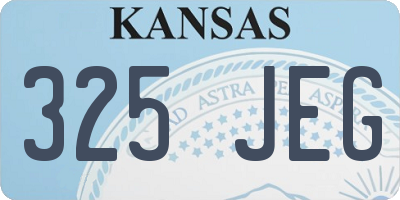 KS license plate 325JEG