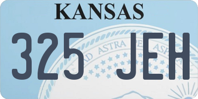 KS license plate 325JEH