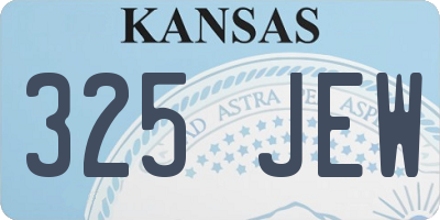 KS license plate 325JEW