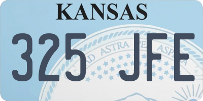 KS license plate 325JFE