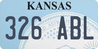 KS license plate 326ABL