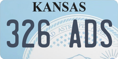 KS license plate 326ADS