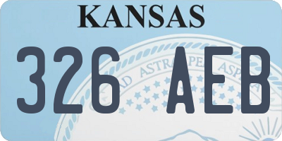 KS license plate 326AEB