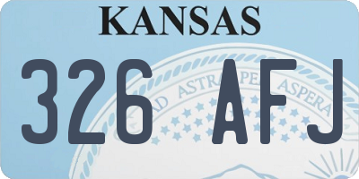KS license plate 326AFJ