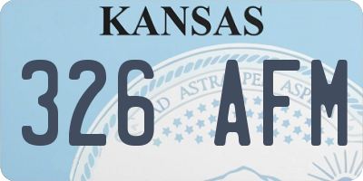 KS license plate 326AFM