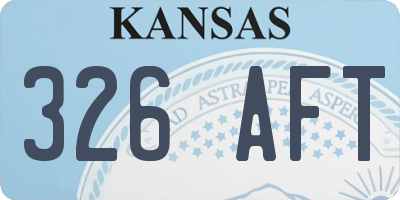 KS license plate 326AFT